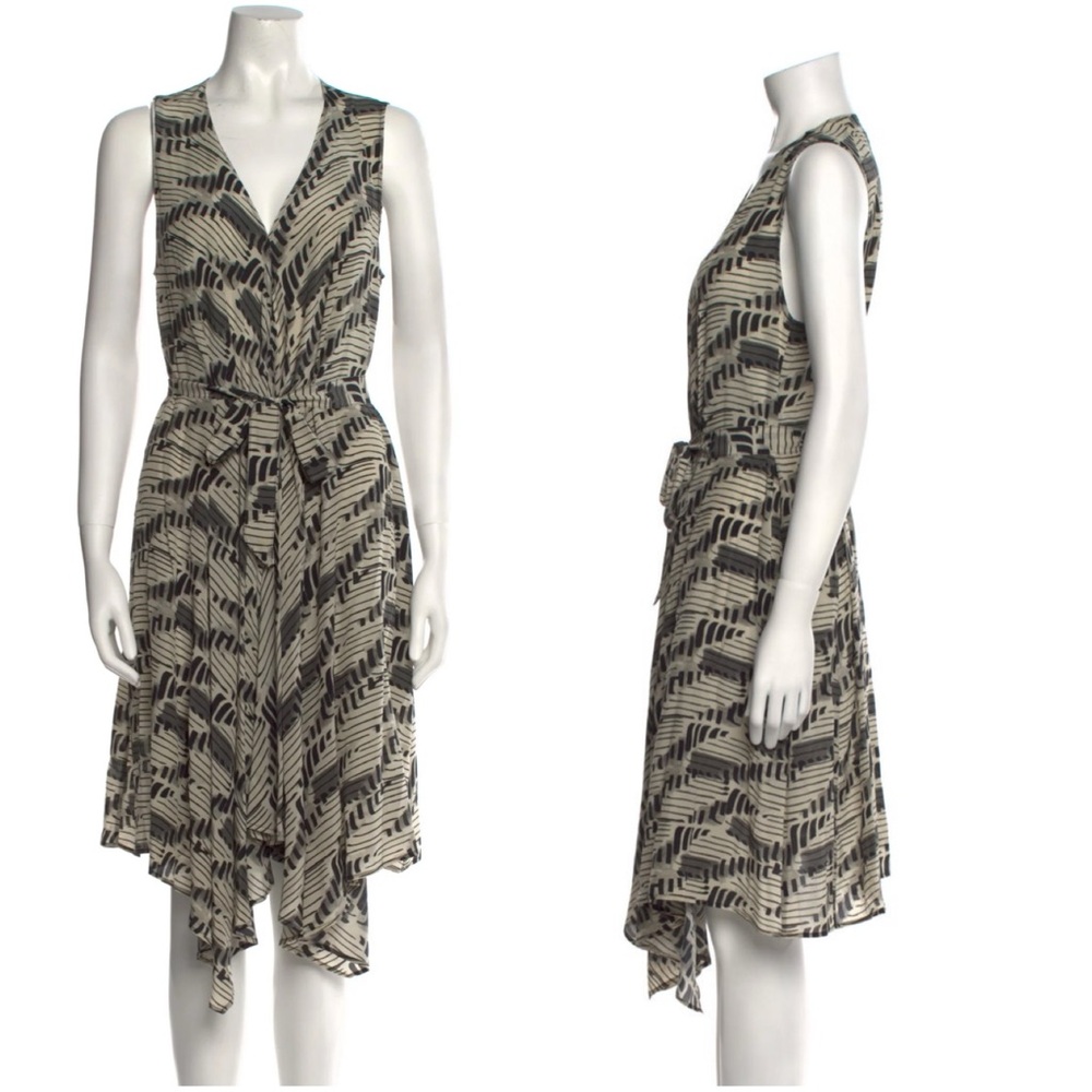Billy Reid Black and White Wrap Sundress